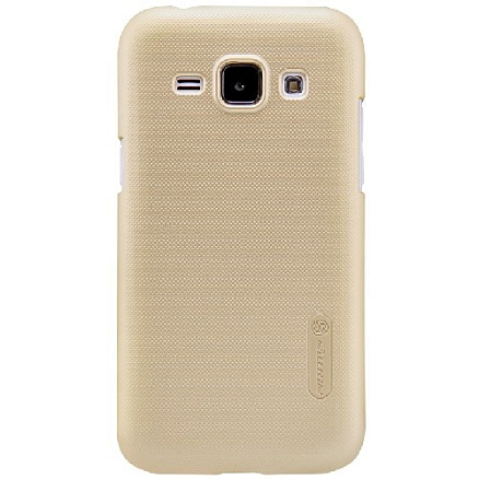 Чехол для Samsung Galaxy J1 пластиковый тонкий Nillkin Super Frosted золотистый