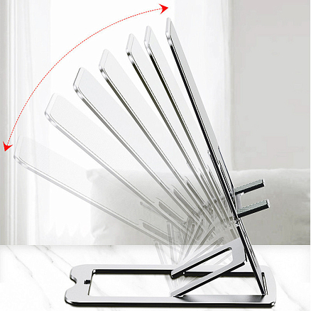 Подставка для телефона или планшета до 10 дюймов складная SeenDa E512302 металлическая серая