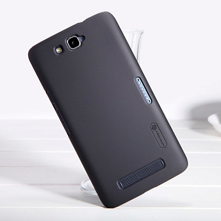 Чехол для Alcatel One Touch Hero пластиковый тонкий Nillkin Super Frosted черный