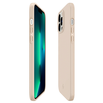 Чехол для iPhone 13 Pro Max пластиковый тонкий Spigen Thin Fit бежевый