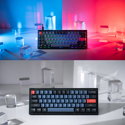 Клавиатура Keychron V4 K pro Red механическая с подсветкой игровая черная