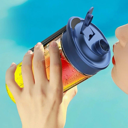 Мини блендер портативный для смузи Deerma DEM-NU06 400 мл синий