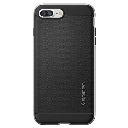 Чехол для iPhone 7 Plus, 8 Plus гибридный Spigen SGP Neo Hybrid черно-серебристый