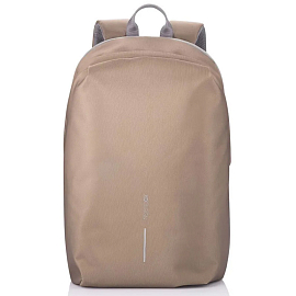 Рюкзак XD Design Bobby Soft с отделением для ноутбука до 15,6 дюйма и USB портом антивор коричневый