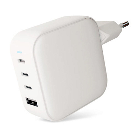 Зарядное устройство сетевое с USB и 3 Type-C100W VLP G-Charge (быстрая зарядка QC, PD) белое