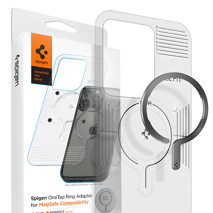 Наклейка на телефон для магнитного держателя MagSafe Spigen OneTap черная