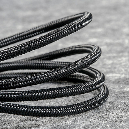 Кабель USB - 2 х Lightning, MicroUSB, Type-C 1,2 м 3.5A плетеный Baseus Rapid черный