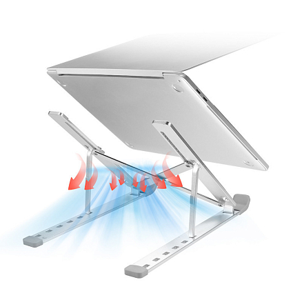 Подставка для ноутбука до 15,6 дюйма складная Miru MLS-5001 серебристая