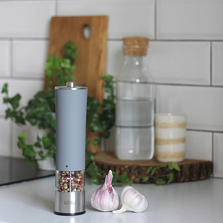 Электрическая мельница для специй Miru Velor серая