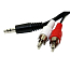 Кабель 3,5 мм - 2RCA (стандартный аудио - тюльпаны) 2 метра Ce-Link