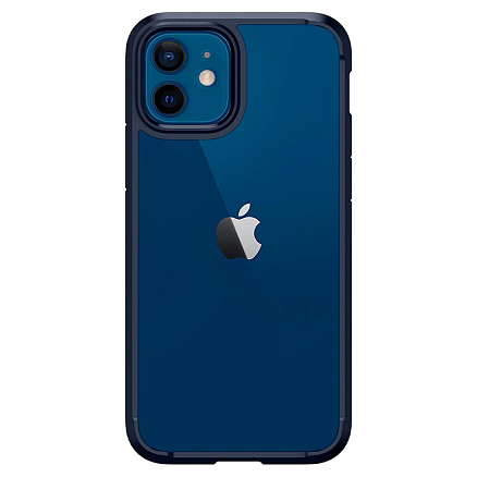 Чехол для iPhone 12, 12 Pro гибридный Spigen SGP Ultra Hybrid прозрачно-синий