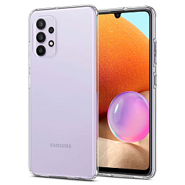 Чехол для Samsung Galaxy A32 4G гелевый ультратонкий Spigen SGP Liquid Crystal прозрачный