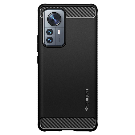 Чехол для Xiaomi 12 Pro гелевый Spigen SGP Rugged Armor черный