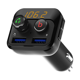 FM модулятор (трансмиттер) автомобильный с громкой связью и USB для зарядки Atomic BT20 Track+