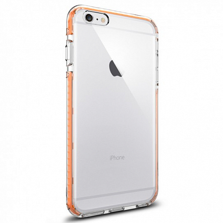 Чехол для iPhone 6 Plus, 6S Plus гибридный Spigen SGP Ultra Hybrid Tech прозрачно-оранжевый