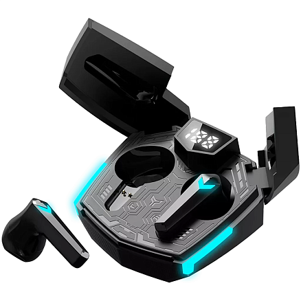 Наушники TWS беспроводные Canyon Doublebee GTWS-2 вкладыши с микрофоном игровые черно-голубые