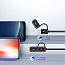 Зарядное устройство автомобильное с USB входом 4.8А и кабелем Type-C, Lightning 1,5 м Baseus Enjoy Together черное