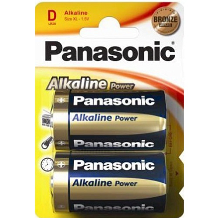 Батарейка LR20 Alkaline (бочка большая D) Panasonic упаковка 2шт.