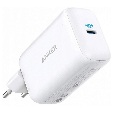 Зарядное устройство сетевое Type-C 65W Anker PowerPort III Pod (быстрая зарядка PD) белое