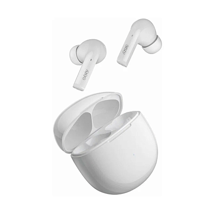 Наушники TWS беспроводные Bluetooth QCY T18 вакуумные с микрофоном белые