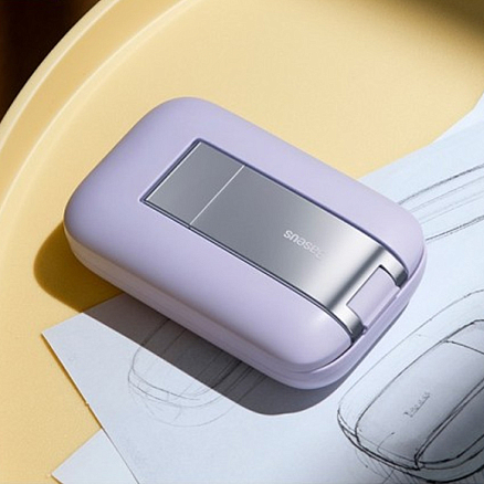 Подставка для телефона Baseus Seashell с зеркалом фиолетовая