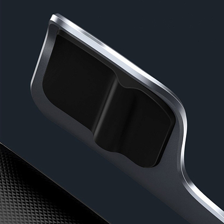 Держатель автомобильный в решетку обдува с беспроводной зарядкой (быстрая) и автоматическим зажимом Baseus Milky Way черный