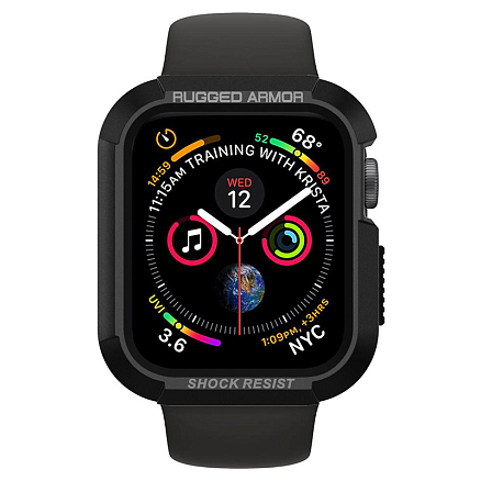 Чехол для Apple Watch 40 мм гелевый Spigen SGP Rugged Armor черный