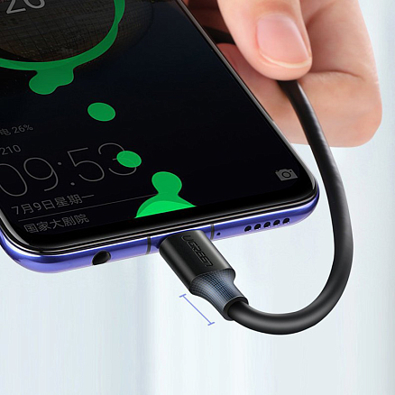 Кабель Type-C - USB длина 0,5 м 3A Ugreen US287-60115 (быстрая зарядка QC 3.0) черный
