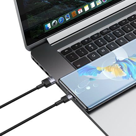 Кабель Type-C - USB для зарядки 1,2 м 3А 18W плетеный Usams SY SJ718 (быстрая зарядка) черный