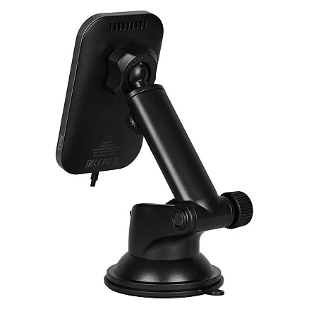 Держатель автомобильный на панель и в решетку обдува с беспроводной зарядкой MagSafe (быстрая) TFN MagAero Car черный