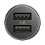 Зарядное устройство автомобильное с двумя USB входами 3.4A и Lightning кабелем Baseus Small Screw (быстрая зарядка QC 3.0) черное