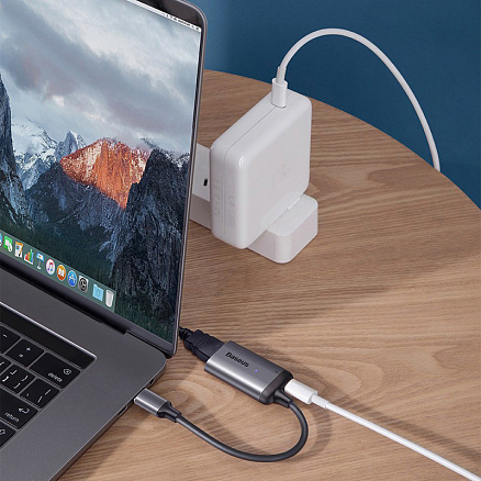 Переходник Type-C - VGA, Type-C PD Baseus Enjoyment серый