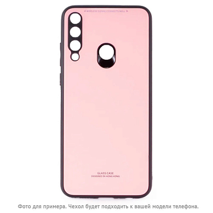 Чехол для Huawei P smart 2021 силиконовый CASE Glassy розовый