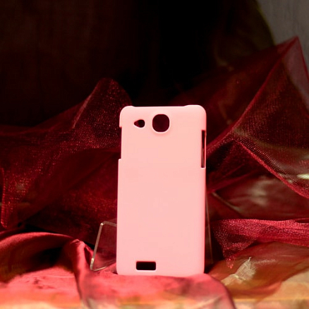 Чехол для Alcatel One Touch Idol Ultra 6033X пластиковый Nova, розовый