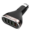 Зарядное устройство автомобильное с четырьмя USB входами 7A и Type-C кабелем Ldnio С701Q (быстрая зарядка QC 2.0) черно-розовое
