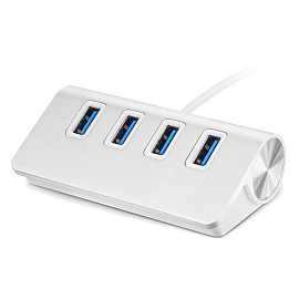USB 3.0 HUB (разветвитель) на 4 порта NOVA-115 серебристый
