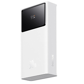 Внешний аккумулятор Baseus Star-Lord Digital Display Fast Charging Power Bank 10000mAh 30W (белый)