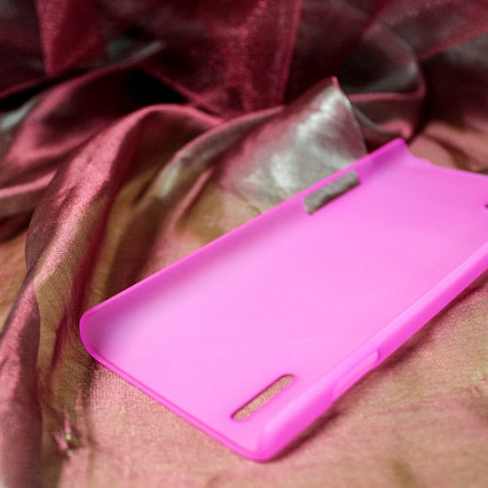 Чехол для Huawei Ascend P2 пластиковый, розовый