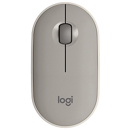 Мышь беспроводная Bluetooth оптическая Logitech Pebble M350 бежевая