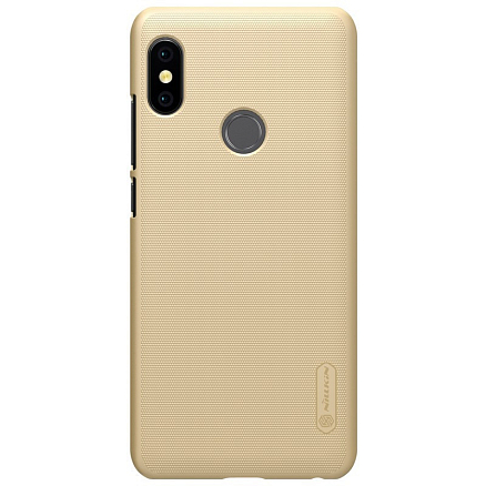 Чехол для Xiaomi Redmi Note 5 (global), Redmi Note 5 Pro пластиковый тонкий Nillkin Super Frosted золотистый