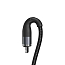 Кабель USB - Lightning для зарядки iPhone 1 м 2.4А магнитный плетеный Baseus Zinc черный