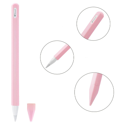Чехол для Apple Pencil 2 силиконовый Tech-Protect Smooth розовый