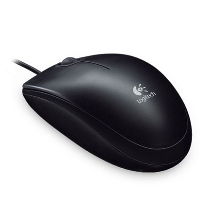 Мышь проводная Logitech B100 черная