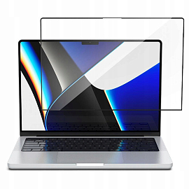 Защитное стекло для Apple MacBook Pro 14 2021 A2442 на экран противоударное Spigen Glass FC черное