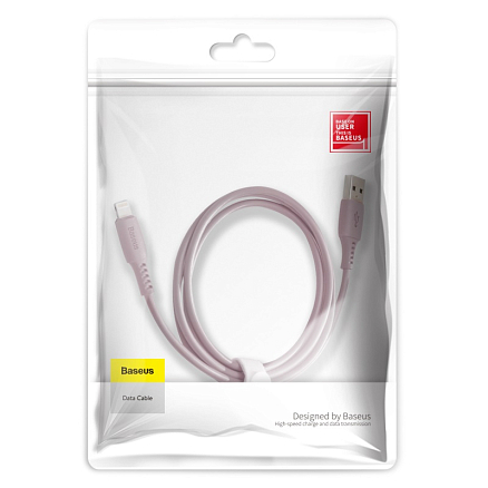 Кабель USB - Lightning для зарядки iPhone 1,2 м 2.4А Baseus Colourful розовый