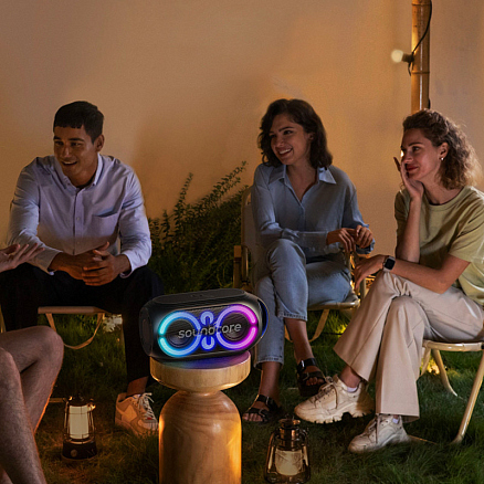 Портативная колонка Anker SoundCore Rave Party 2 для вечеринок с защитой от воды и подсветкой черная