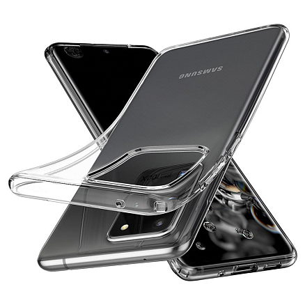 Чехол для Samsung Galaxy S20 Ultra гелевый ультратонкий Spigen SGP Liquid Crystal прозрачный