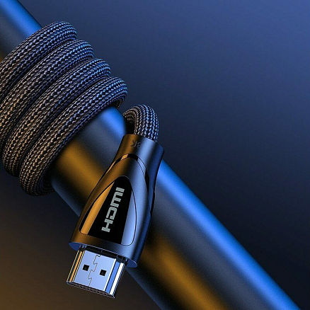 Кабель HDMI - HDMI (папа - папа) длина 5 м версия 2.1 8K 60Hz плетеный Ugreen HD140 черный