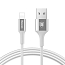 Кабель USB - Lightning для зарядки iPhone 1 м 2А плетеный Baseus Shining серебристый