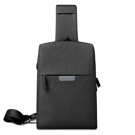 Рюкзак однолямочный WiWU Odyssey Cross Body с отделением для планшета и USB портом черный